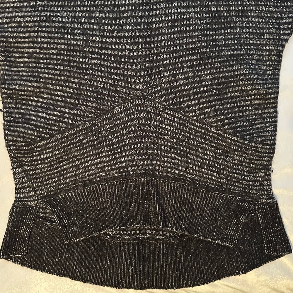 AllSaints Mesa Roll Neck Turtleneck Sweater Womens S Gray Chunky Rib Knit Wool - Picture 3 of 8